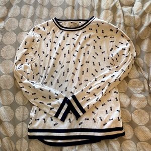 Great UC Adorable pineapple print J.Crew sweater.